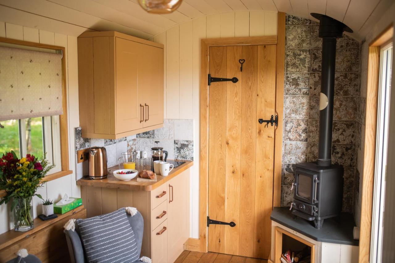 Harrys Hideout - Shepherd'S Huts At Harrys Cottages Pen-y-Clawdd Kültér fotó